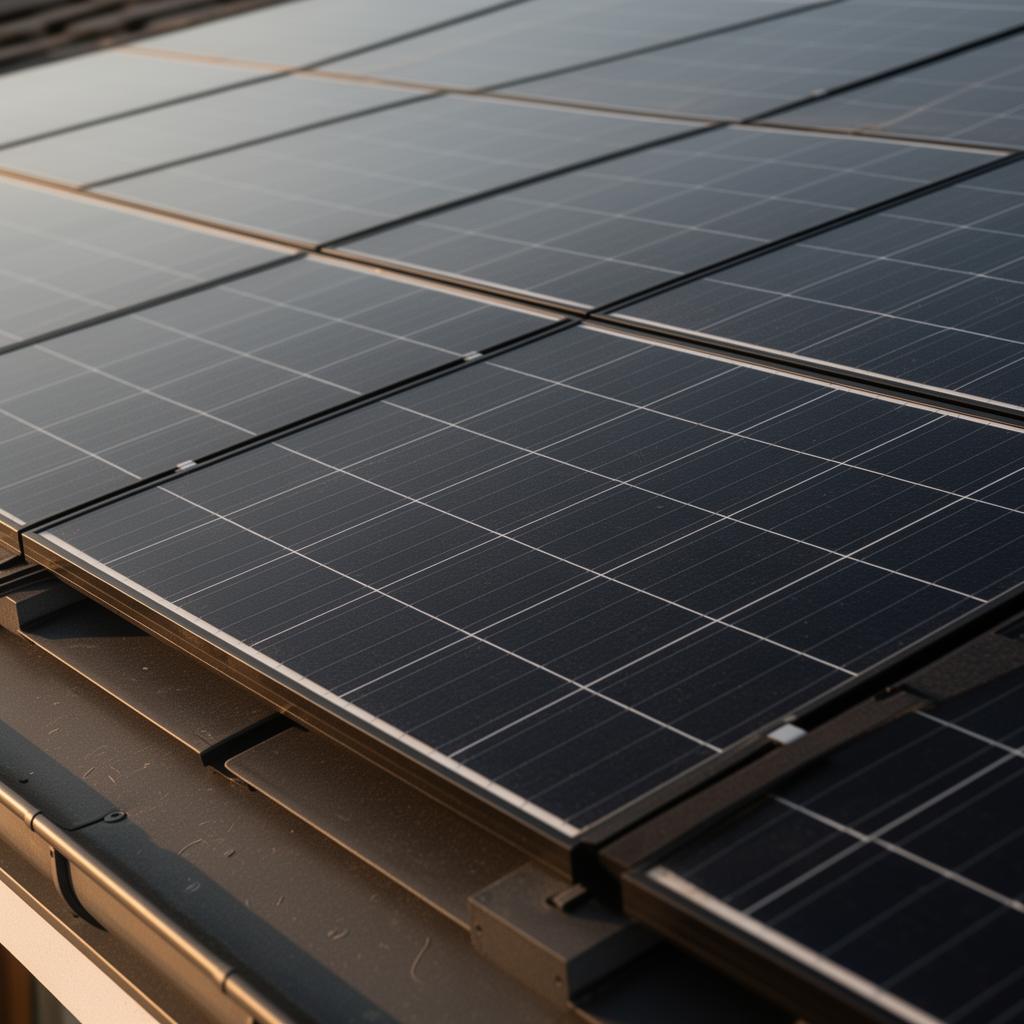 Solarpanel Detailaufnahme
